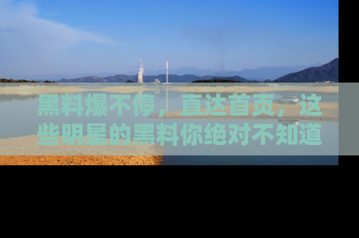 黑料爆不停，直达首页，这些明星的黑料你绝对不知道！