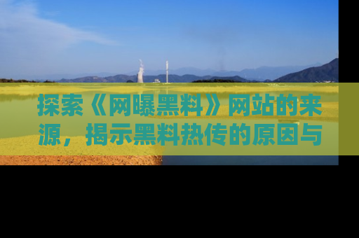 探索《网曝黑料》网站的来源，揭示黑料热传的原因与影响
