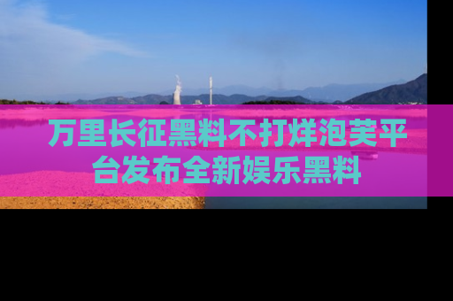 万里长征黑料不打烊泡芙平台发布全新娱乐黑料