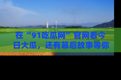 在“91吃瓜网”官网看今日大瓜，还有幕后故事等你来挖掘！